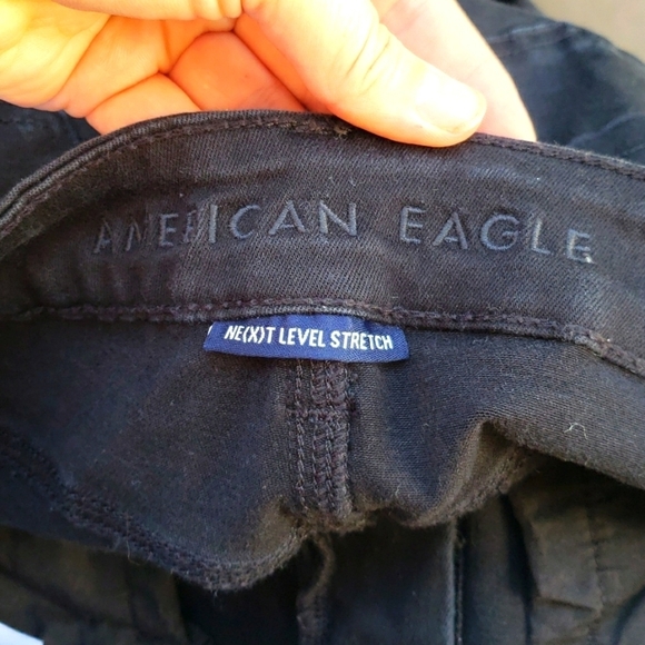 American Eagle hi-rise shortie black 10 - Picture 8 of 9